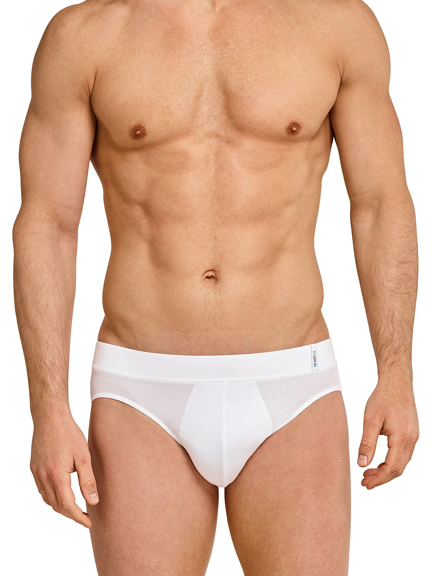 SCHIESSER | Slip "Long Life Soft" (Blauschwarz) | weiss